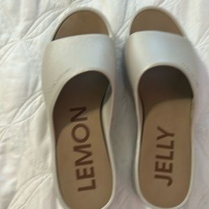 Lemon Jelly Platform Sandals